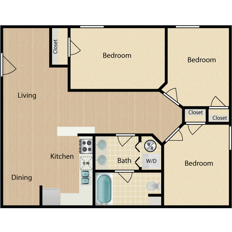 Floor plan image of Kensington 3 Bed