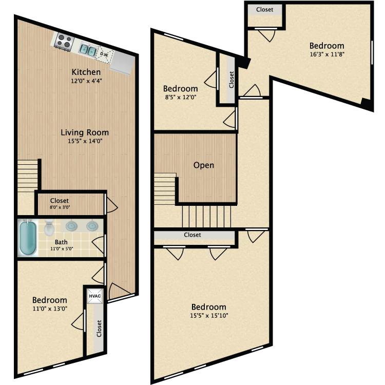 Floor plan image of 4 Bed 813