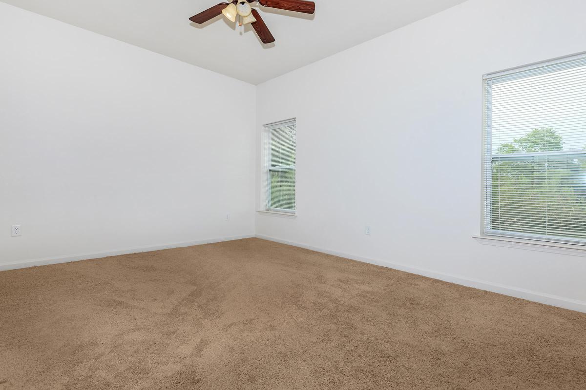 a room with white walls