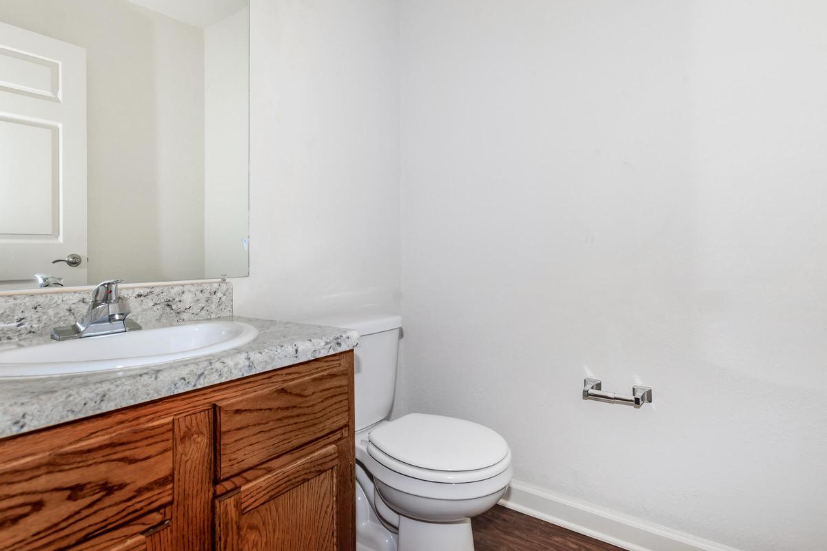 a white sink sitting under a mirror