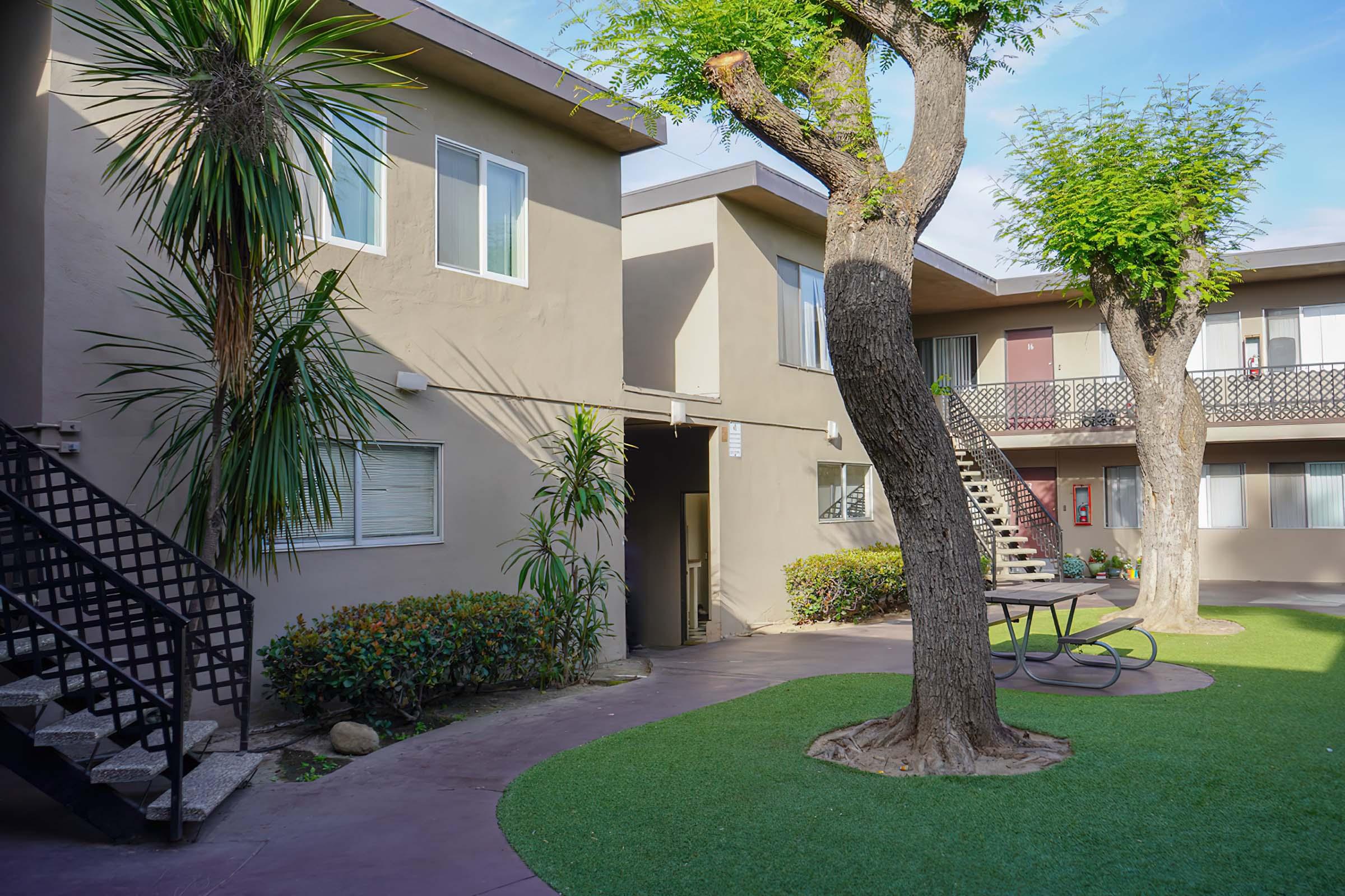 a large lawn in front of a house