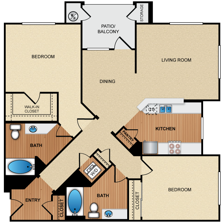 Floor plan image of 2D2