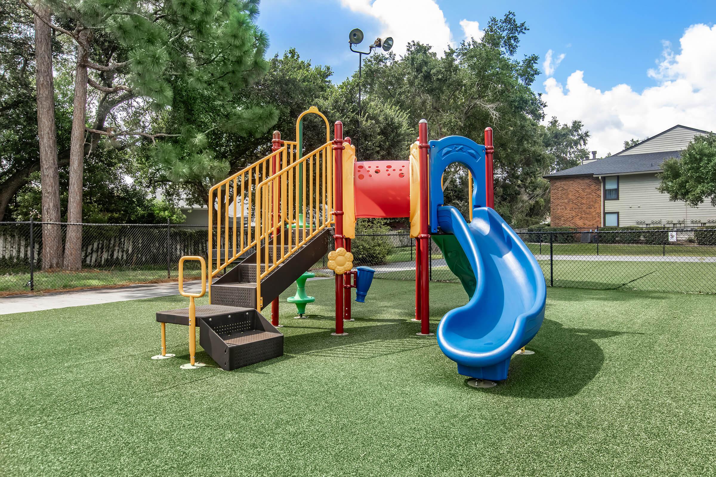 a playground in a yard