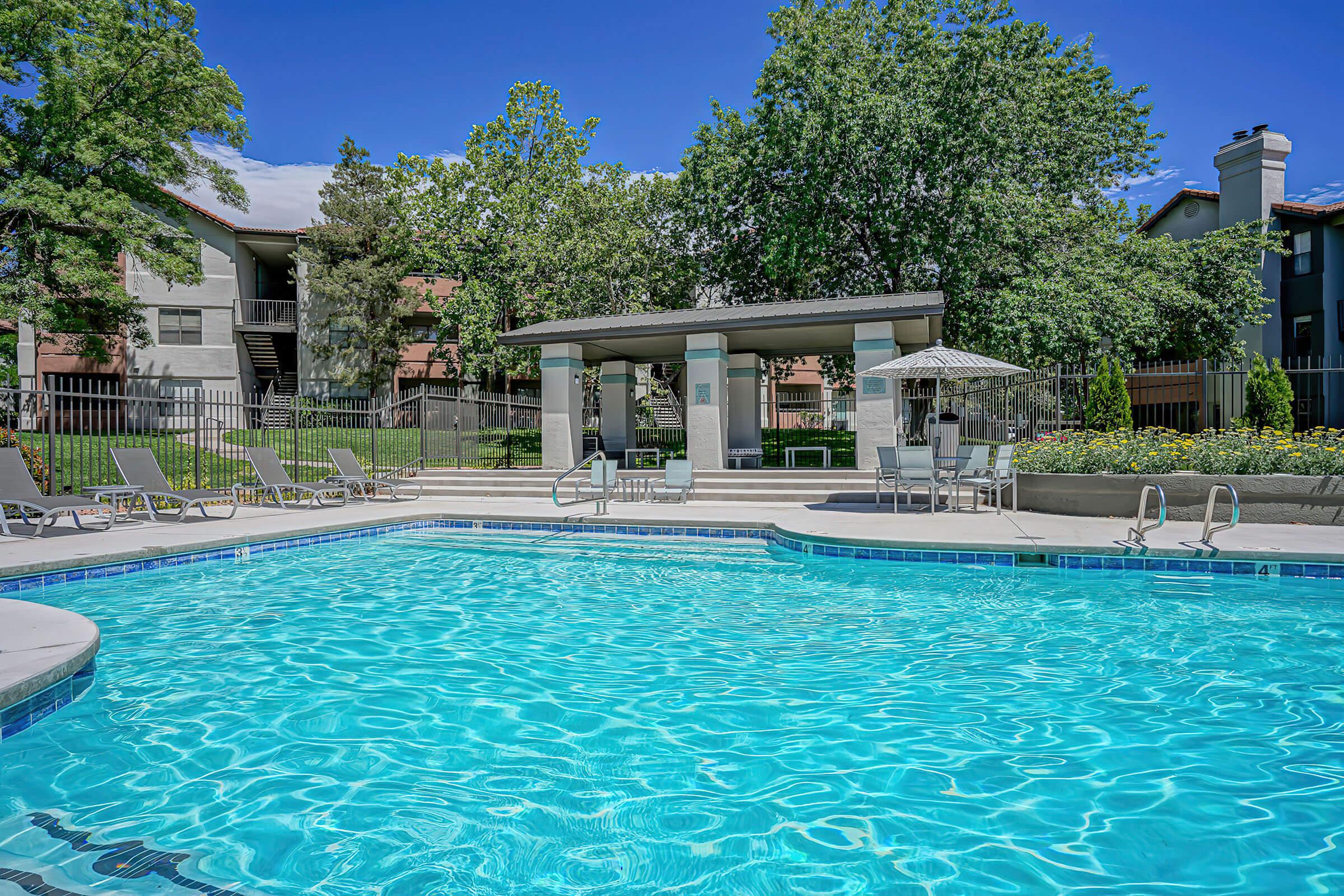 Sparkling Pool and Lounge with Free Wifi  - The Overlook Apartments, Albuquerque New Mexico 