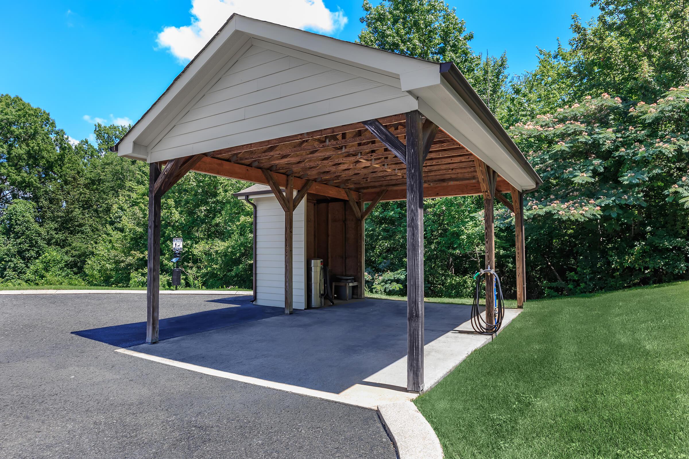 Car Care Area at Bluff View at Northside Apartments