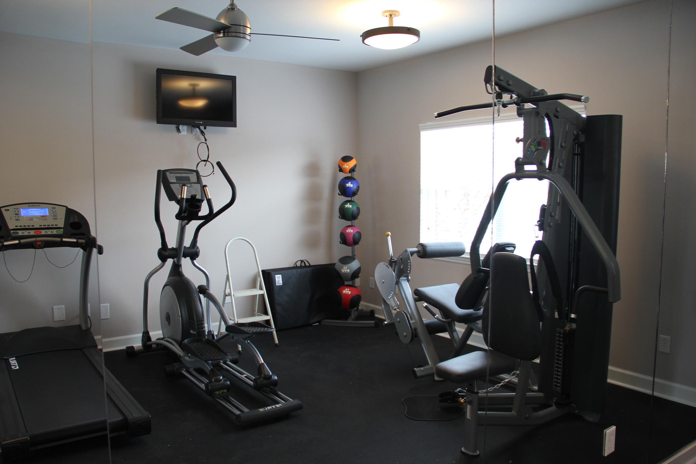 Fitness Center at Bluff View at Northside Apartments