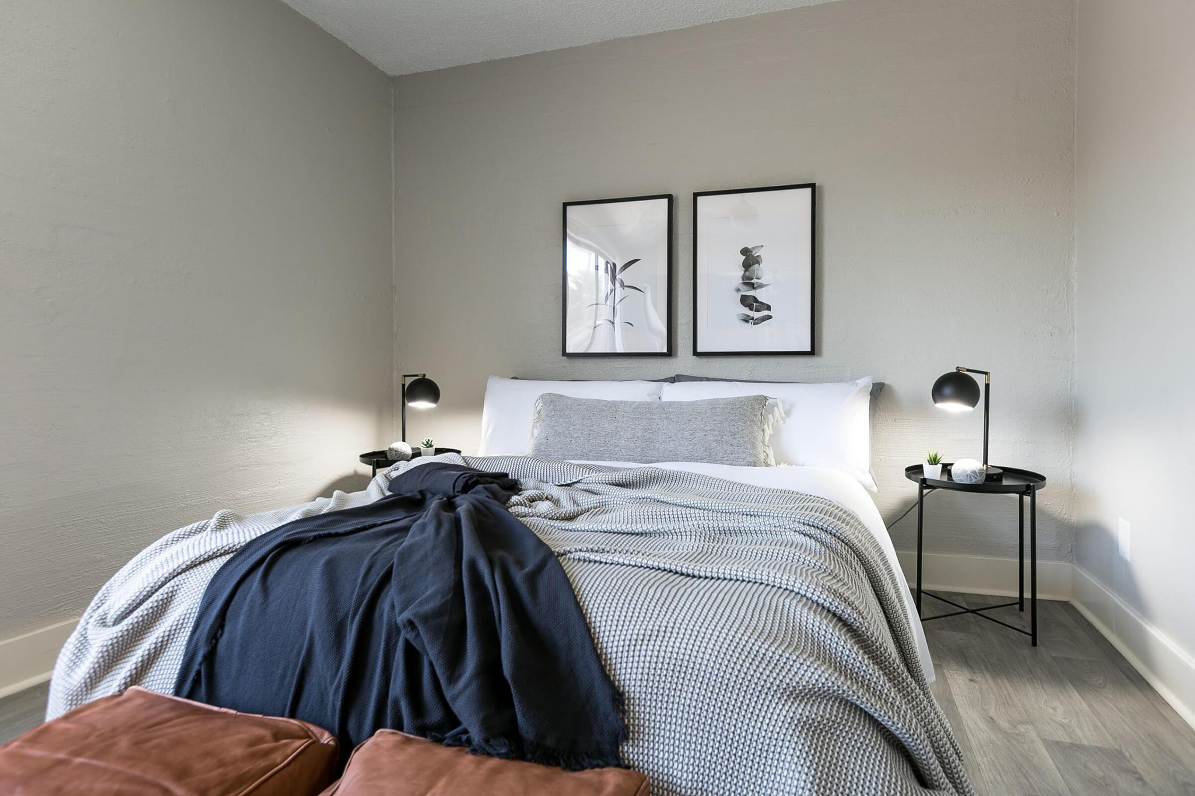 Large Bedroom with Updated Flooring - The Marlowe Apartments - Phoenix - Arizona