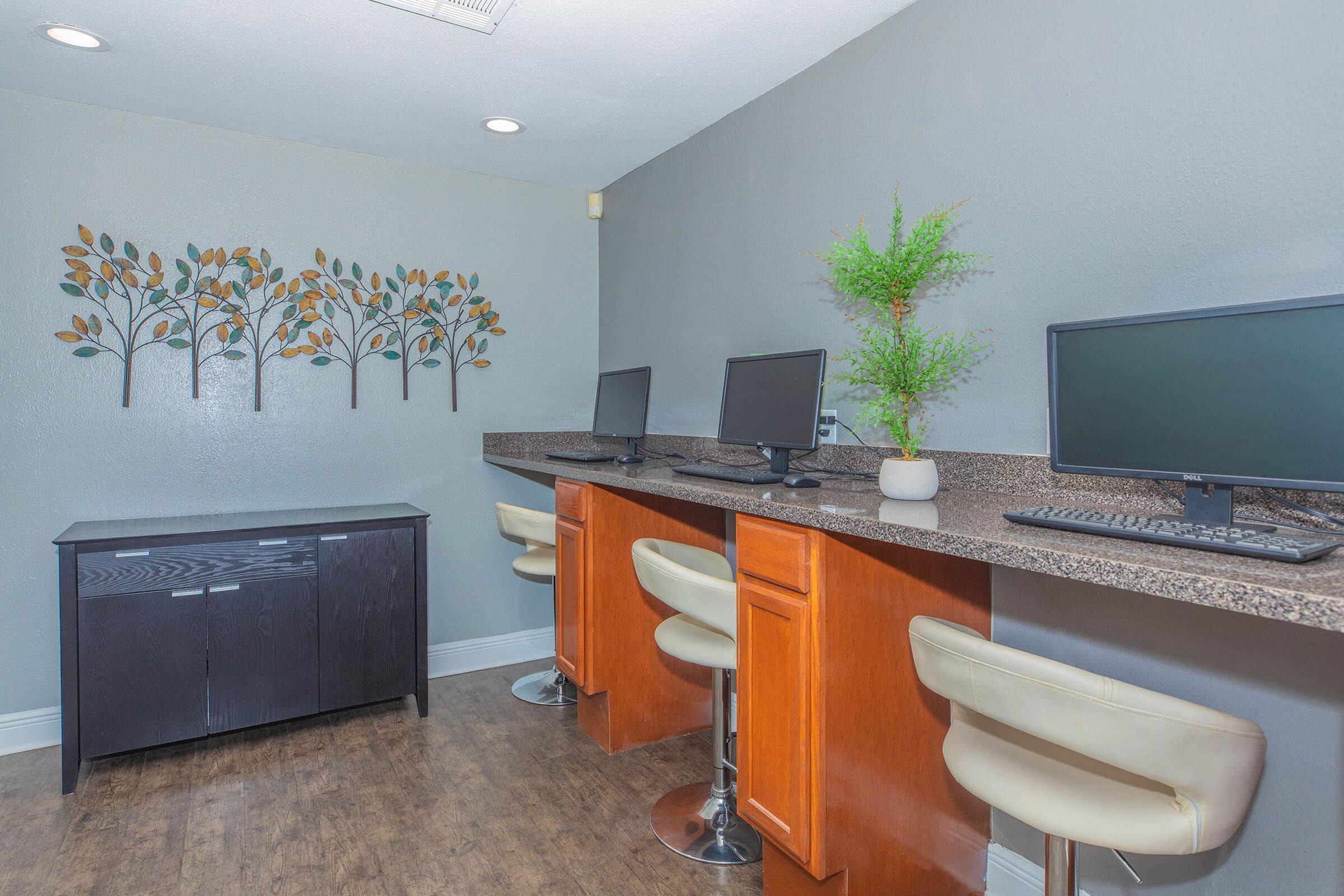 a room filled with furniture and a tv