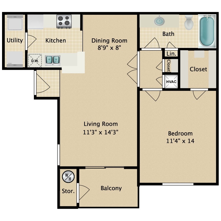 Floor plan image of Harbor C