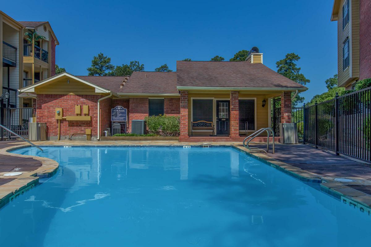 a small house in a pool