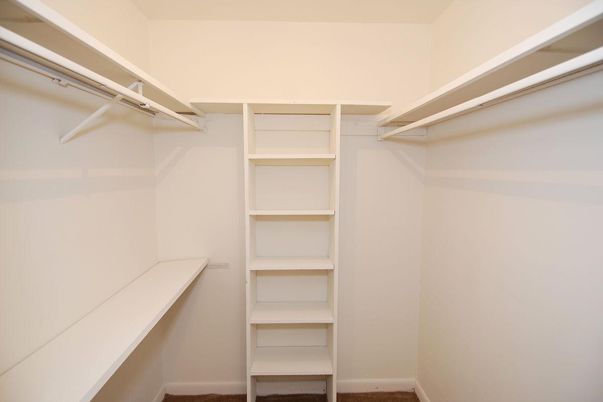 a room with white walls
