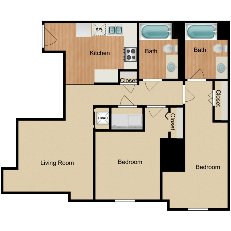Floor plan image of 2 Bedroom B
