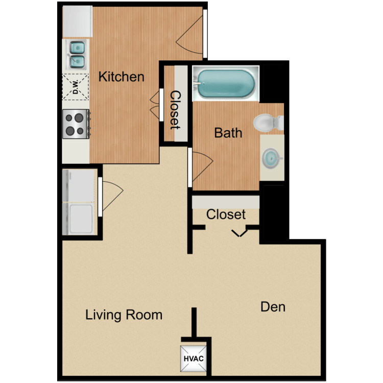 Floor plan image of 1 Bedroom A