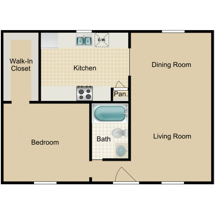 Floor plan image of 1A-HH