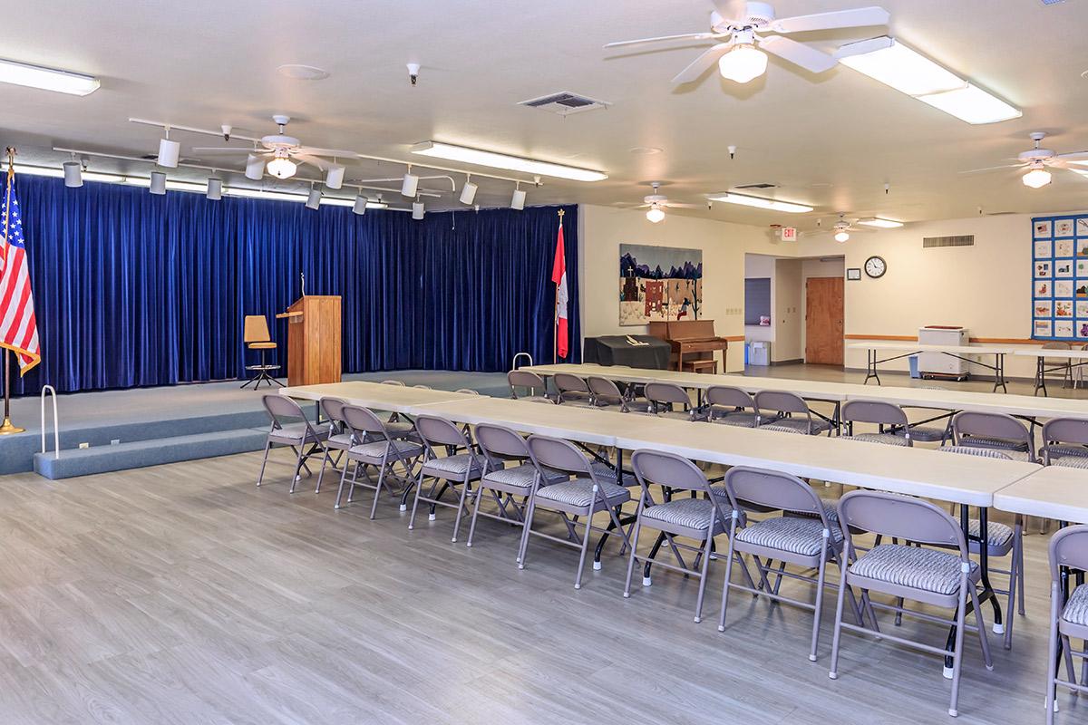 a group of people in a room