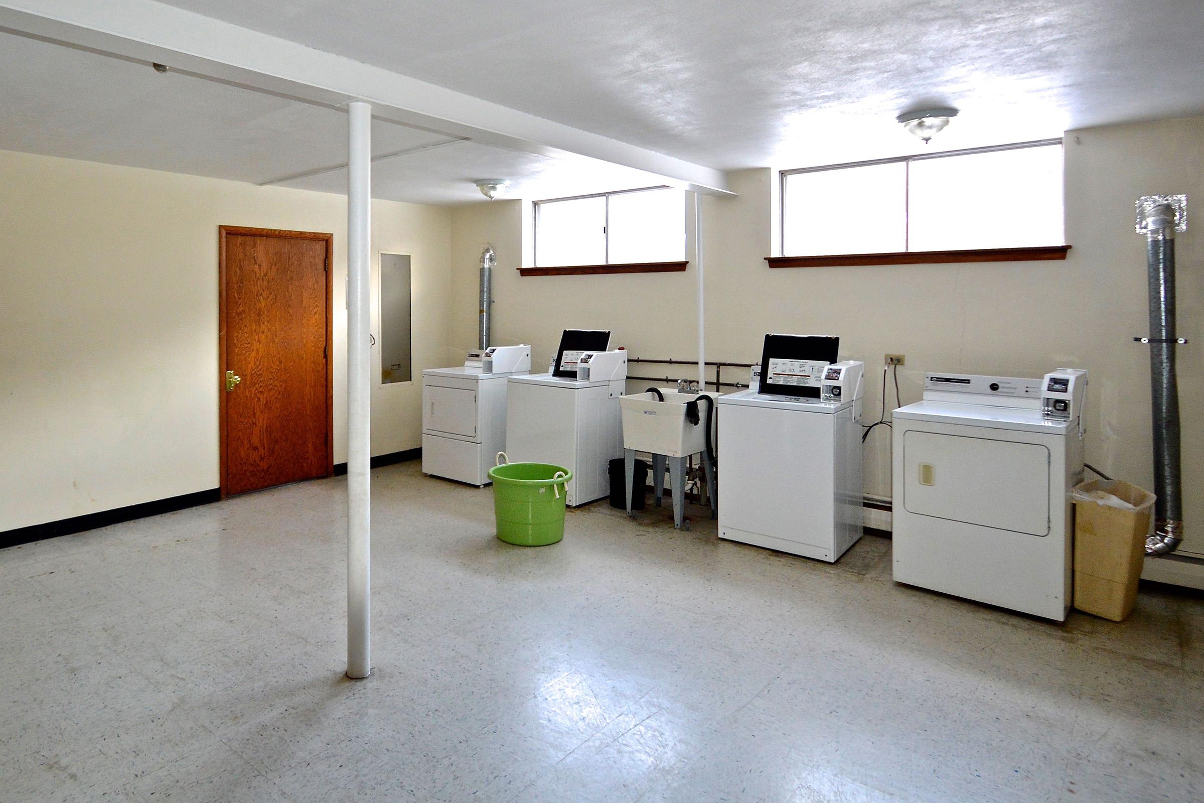 a refrigerator in a room