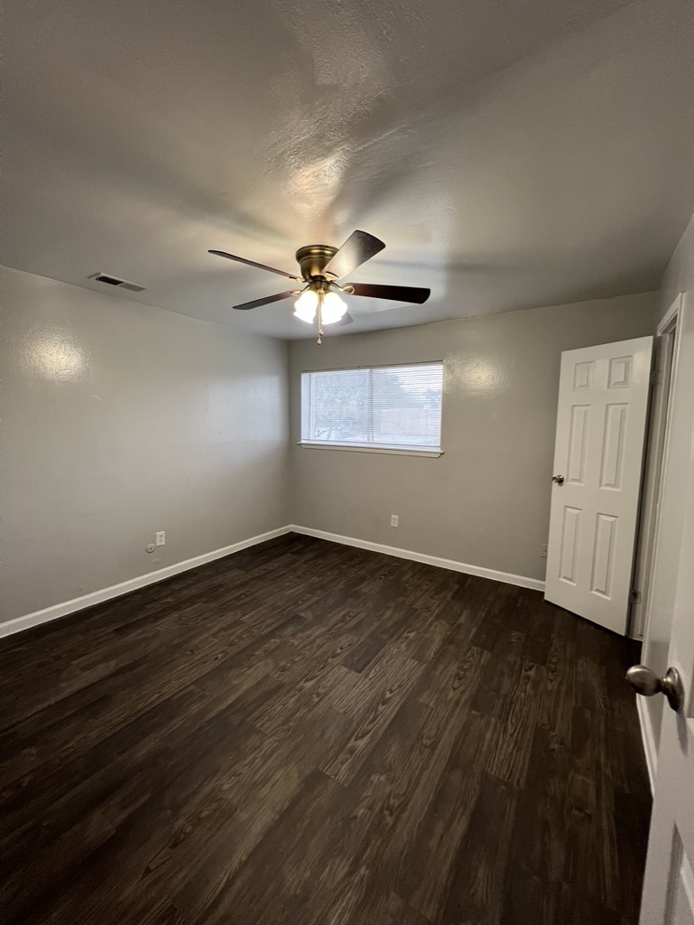 a room with a wood floor