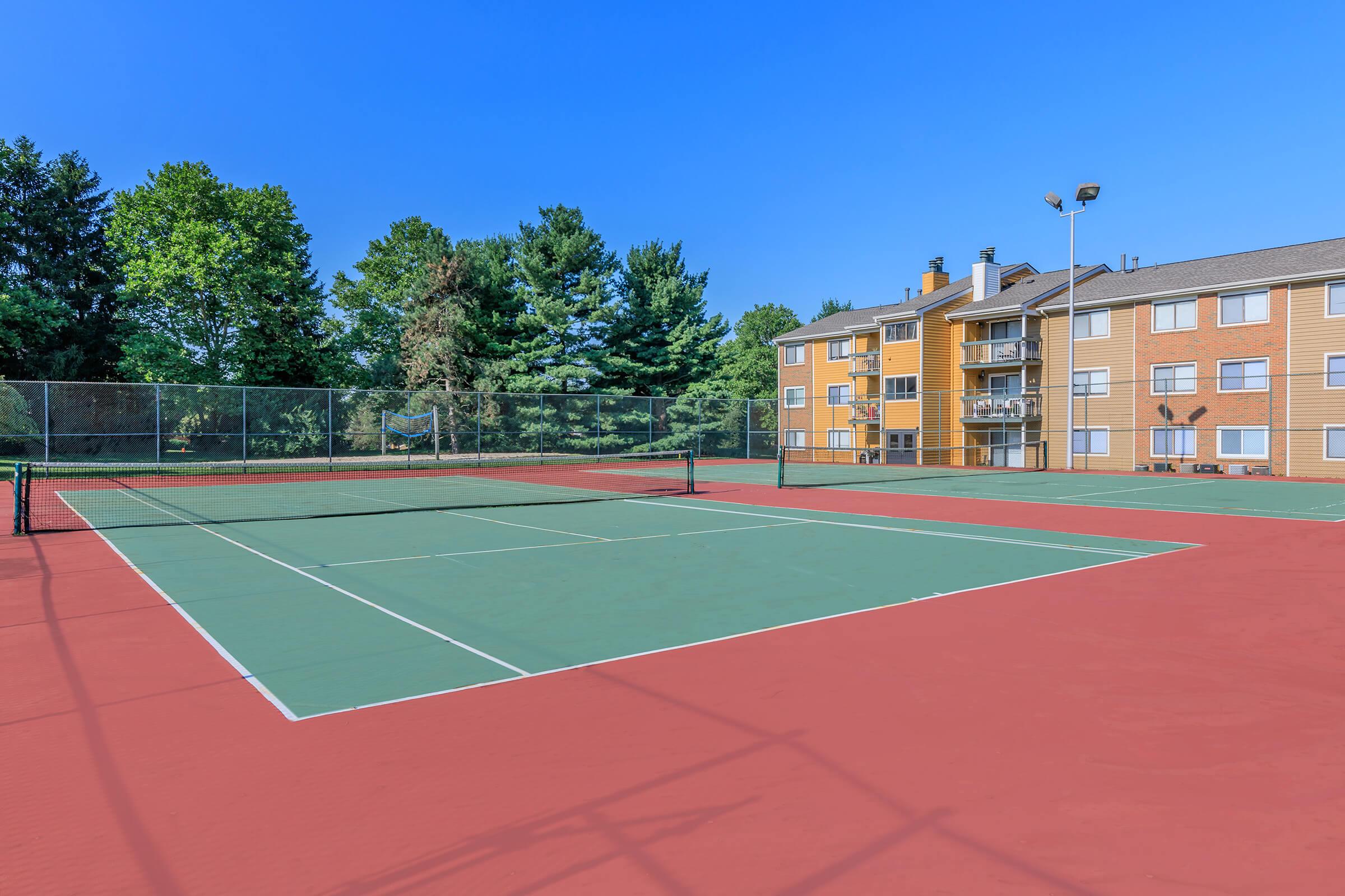 a person on a court with a racket