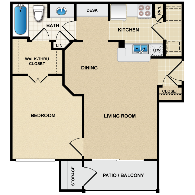 Floor plan image of A1 Monet