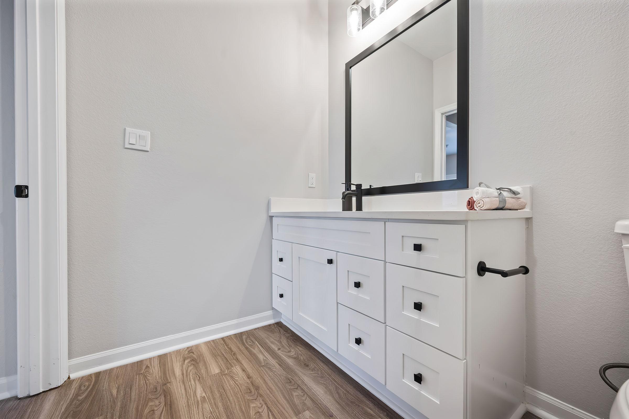 Lots of Drawers in Bathroom