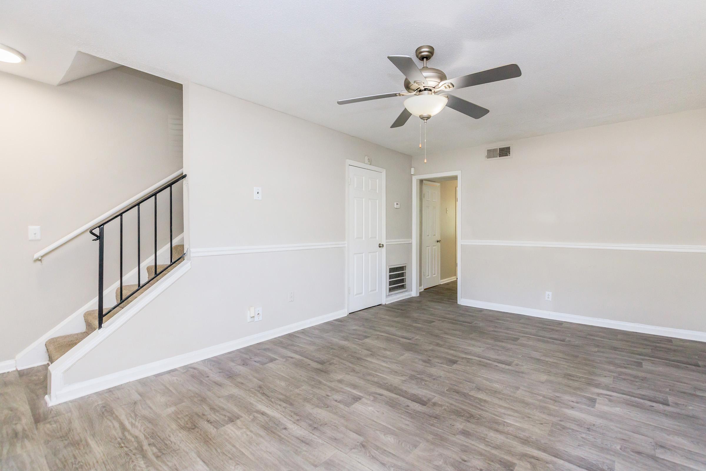 a room with a wooden floor