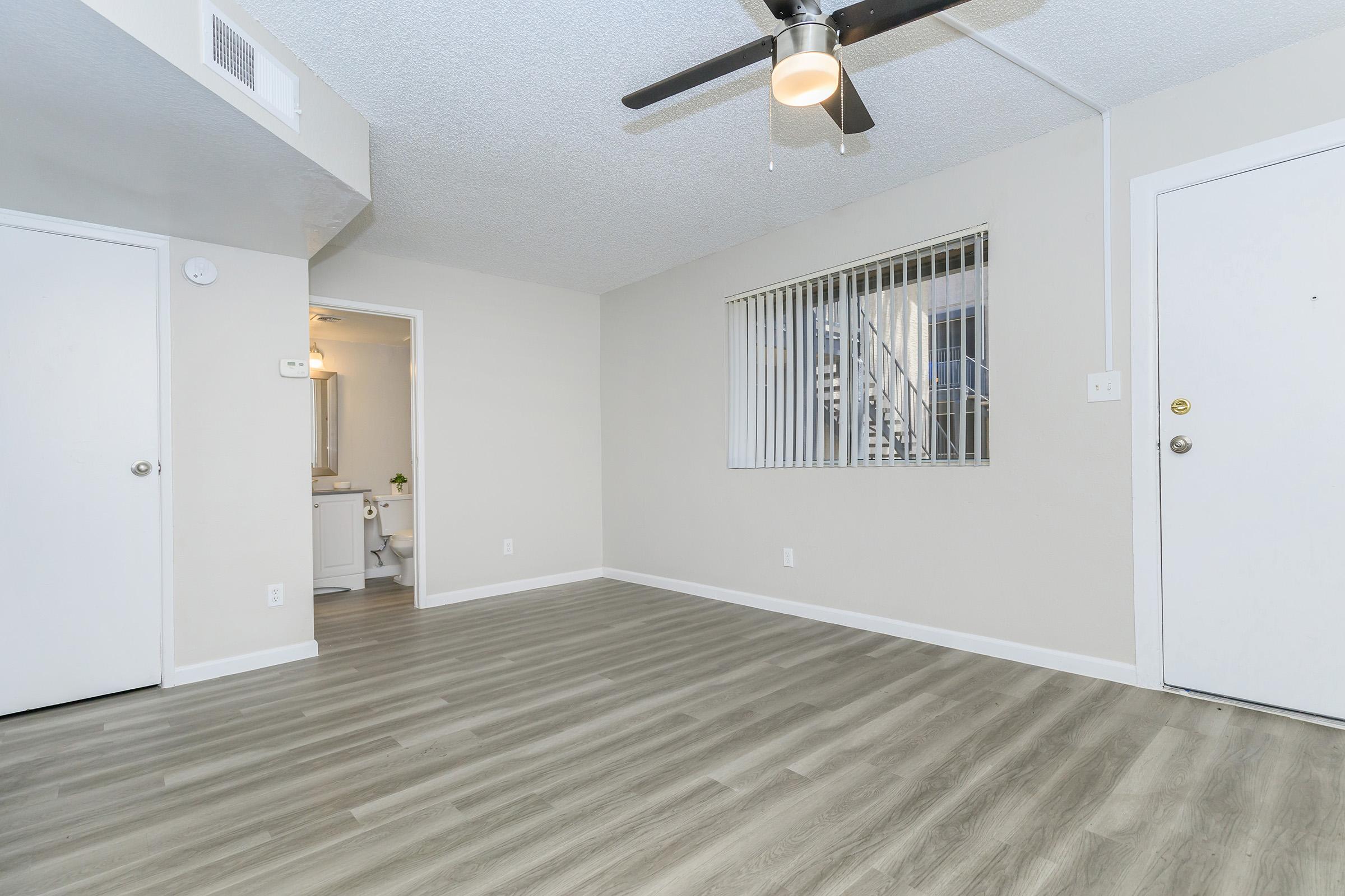 Large white spacious 1 bedroom floorplan