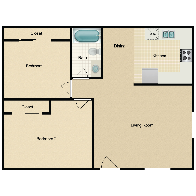 Floor plan image of 2 Bedroom