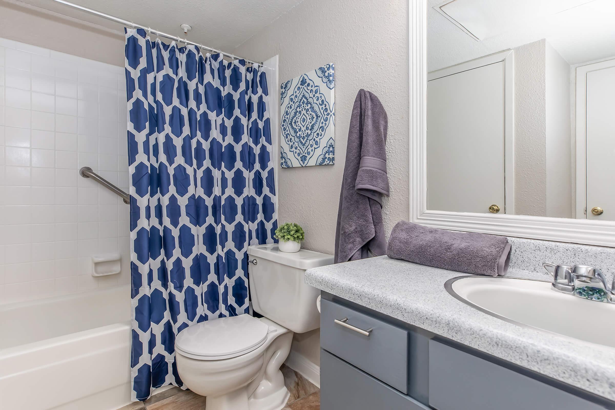 a shower that has a sink and a mirror