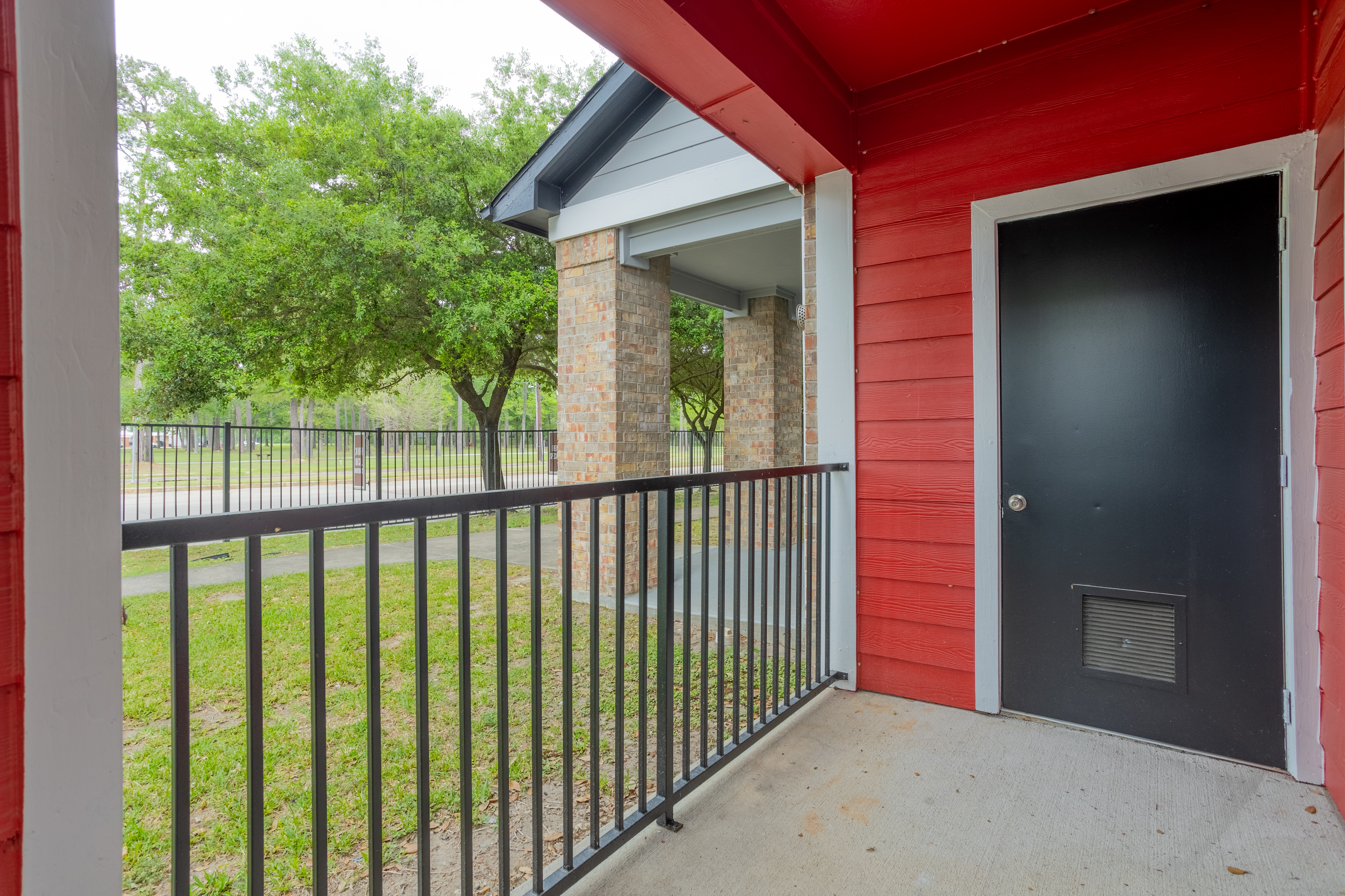 North Forest Trails Apts Houston 1 bedroom apartment patio with storage