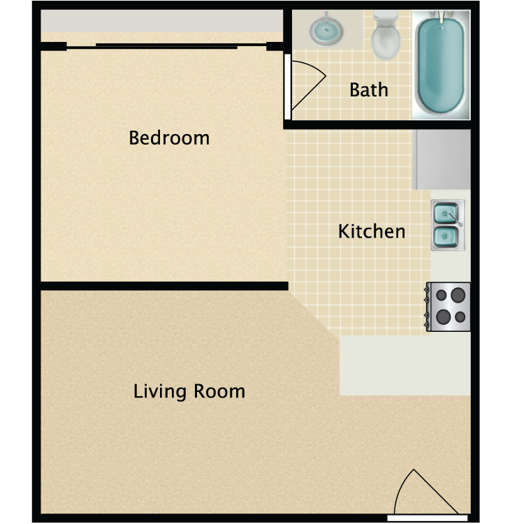 Floor plan image of Studio