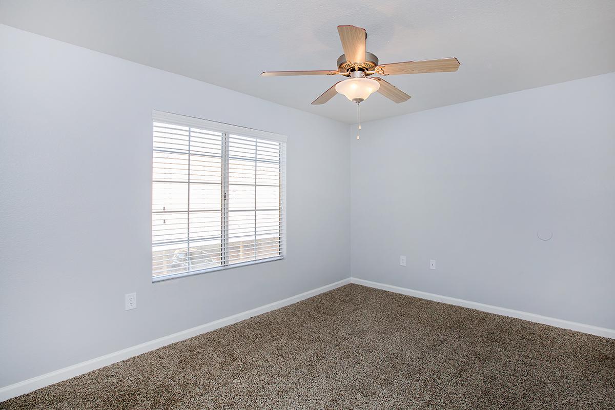 a room with a large window