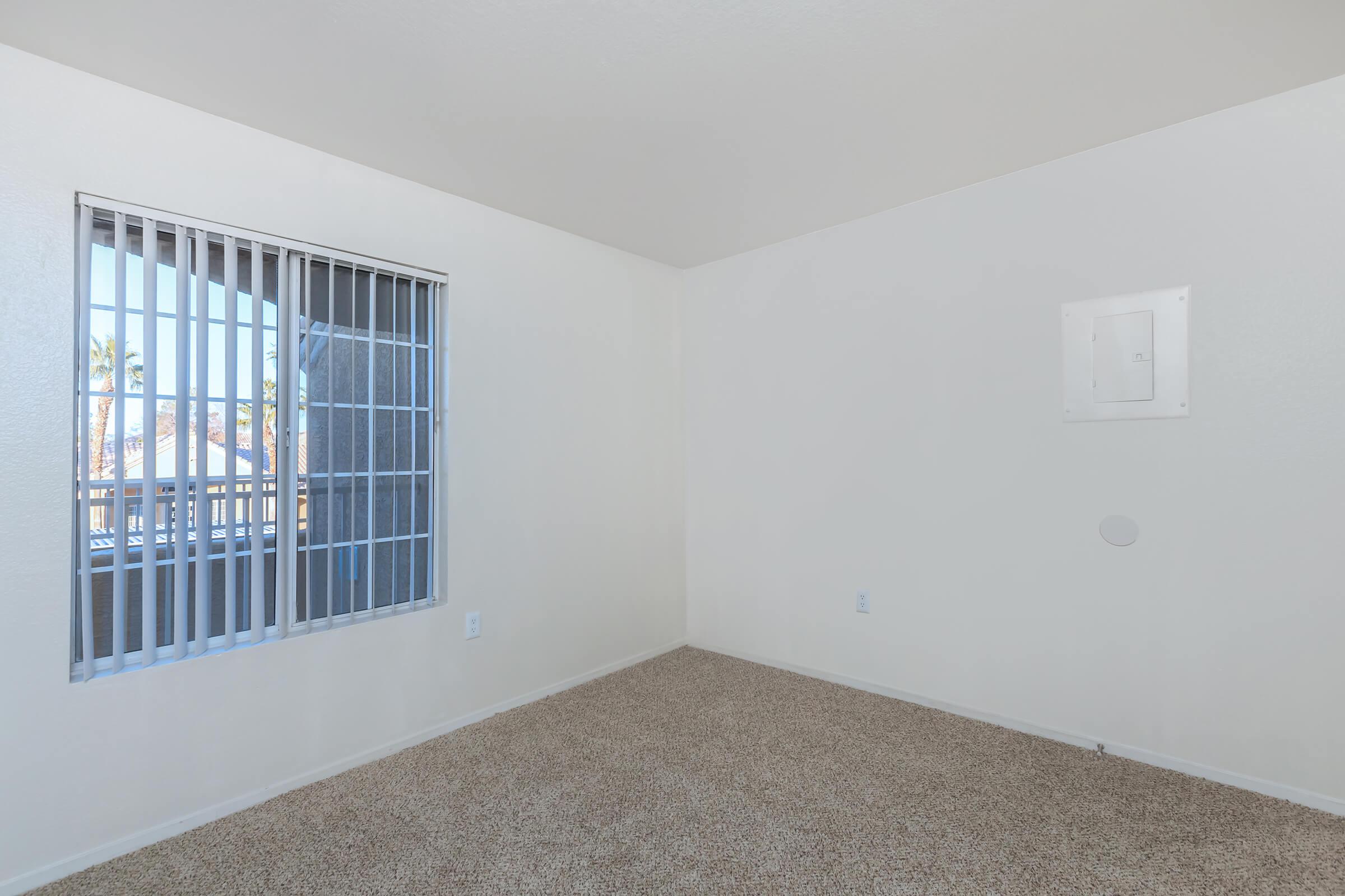 a room with a large window