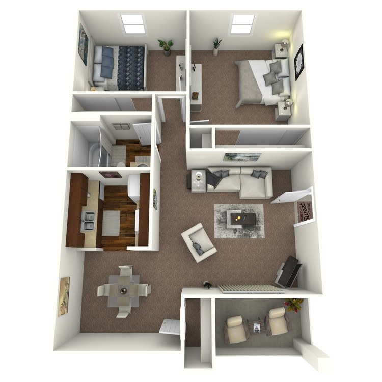 Floor plan image of 2 Bed 1 Bath