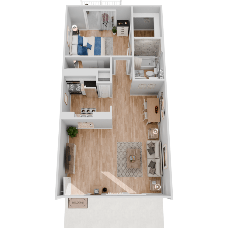 1 Bedroom Rental – 670 Maxey Road, Houston, TX, 77013