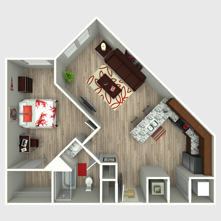 Floor plan image of 1C