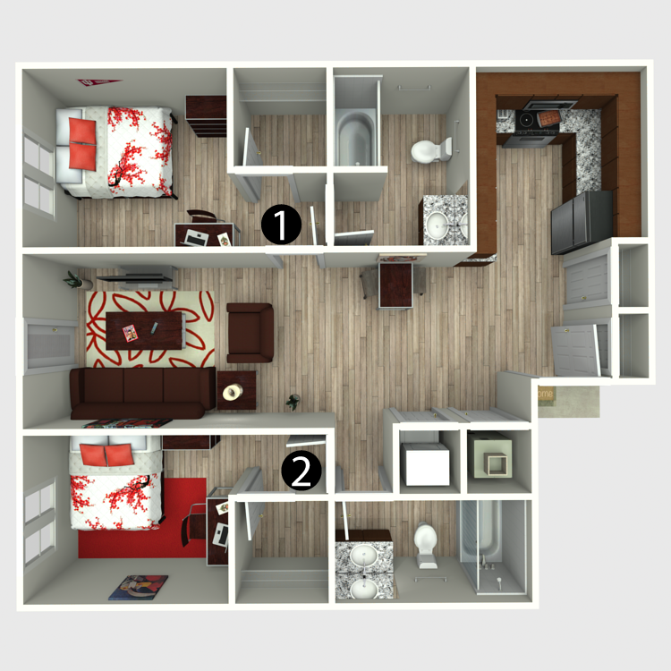 Floor plan image of 2C