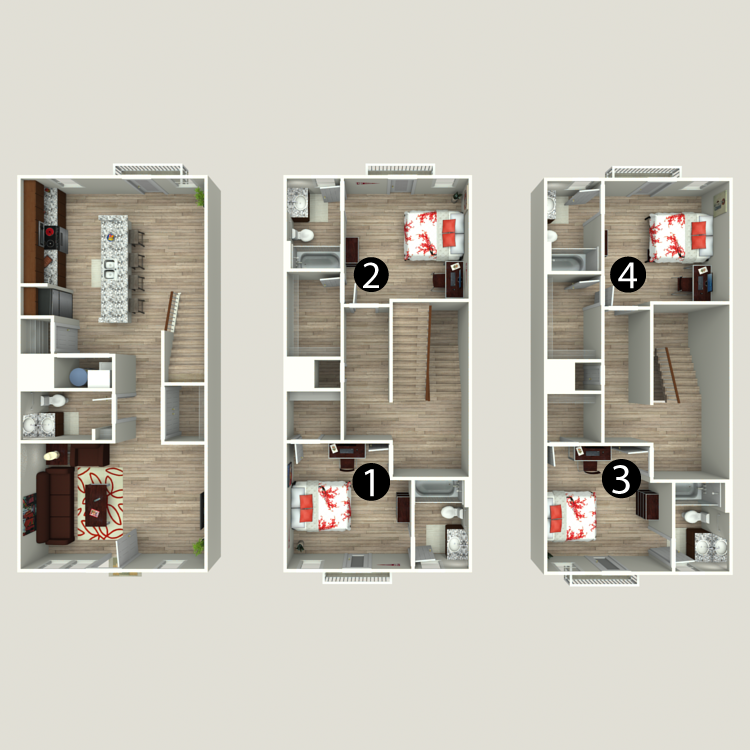 Floor plan image of 4B