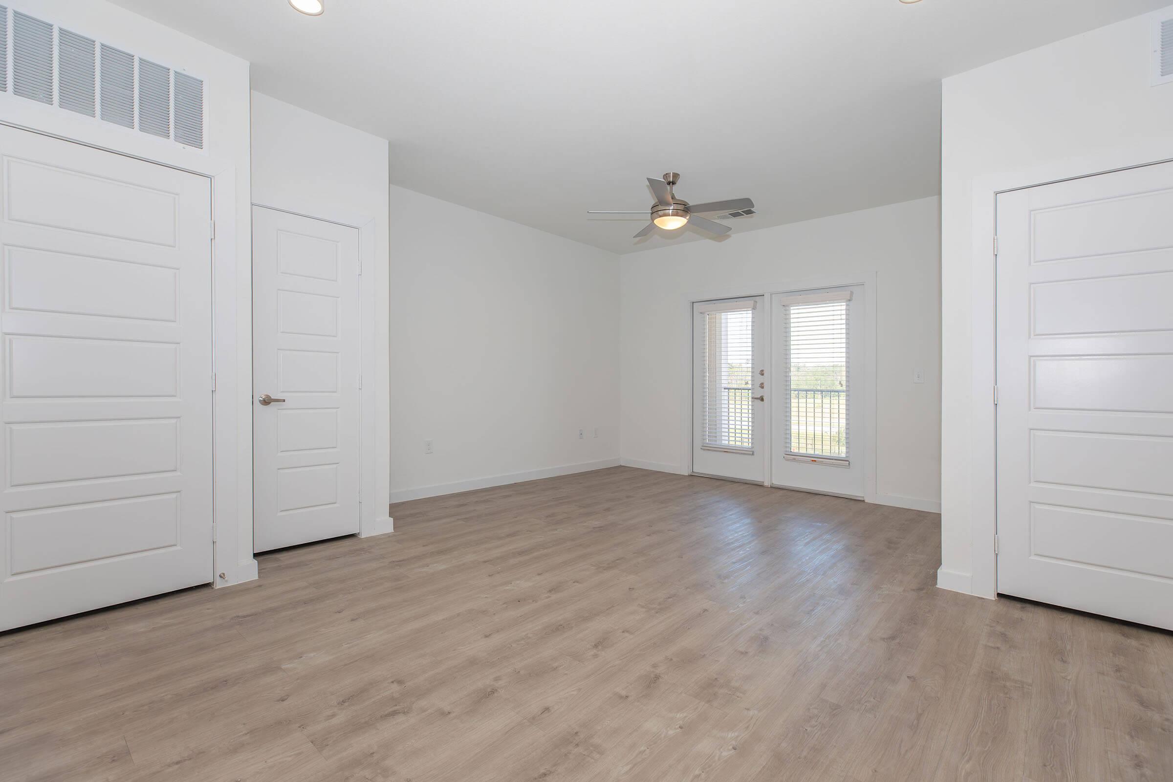 a room with a wooden floor