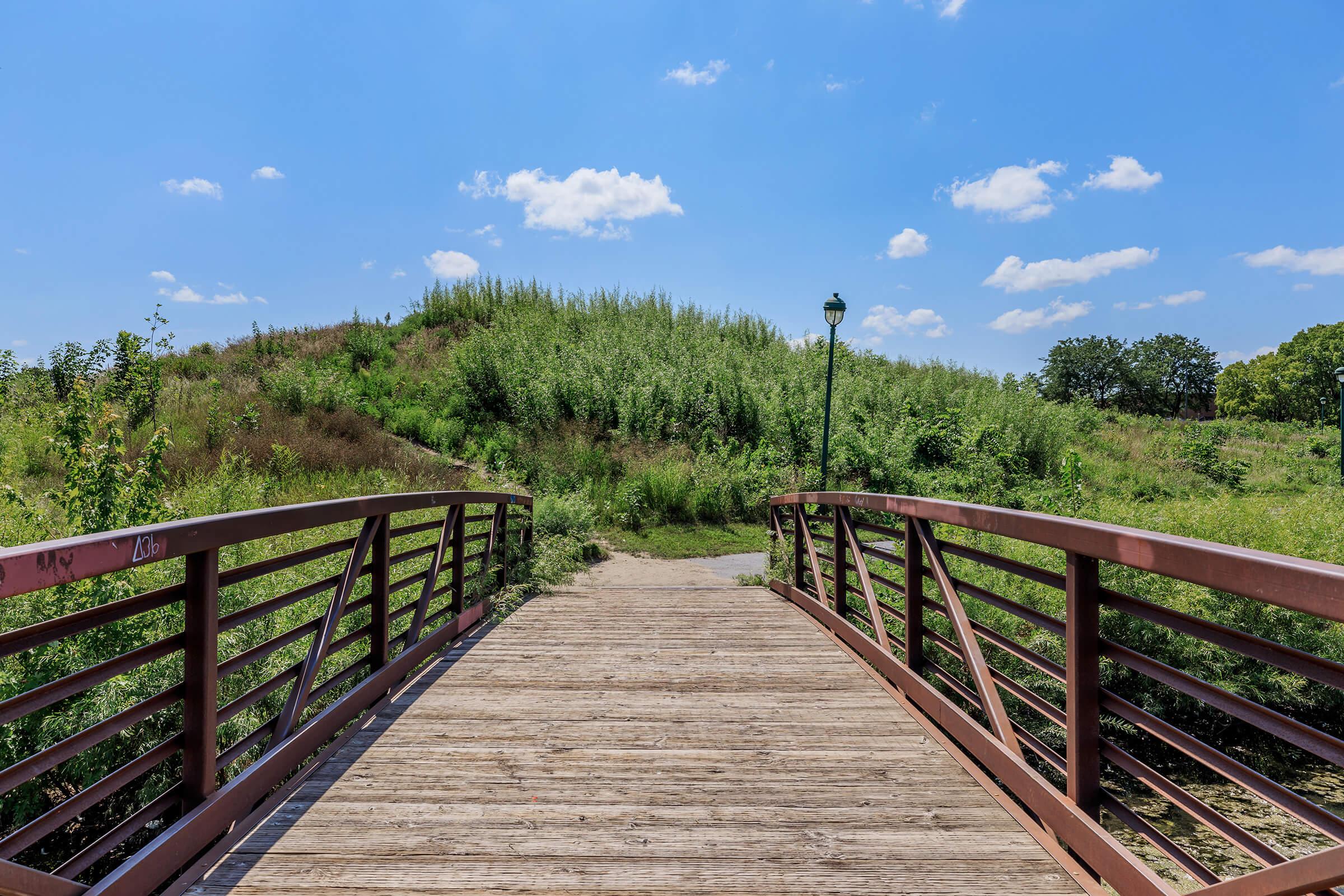 a long wooden bridge