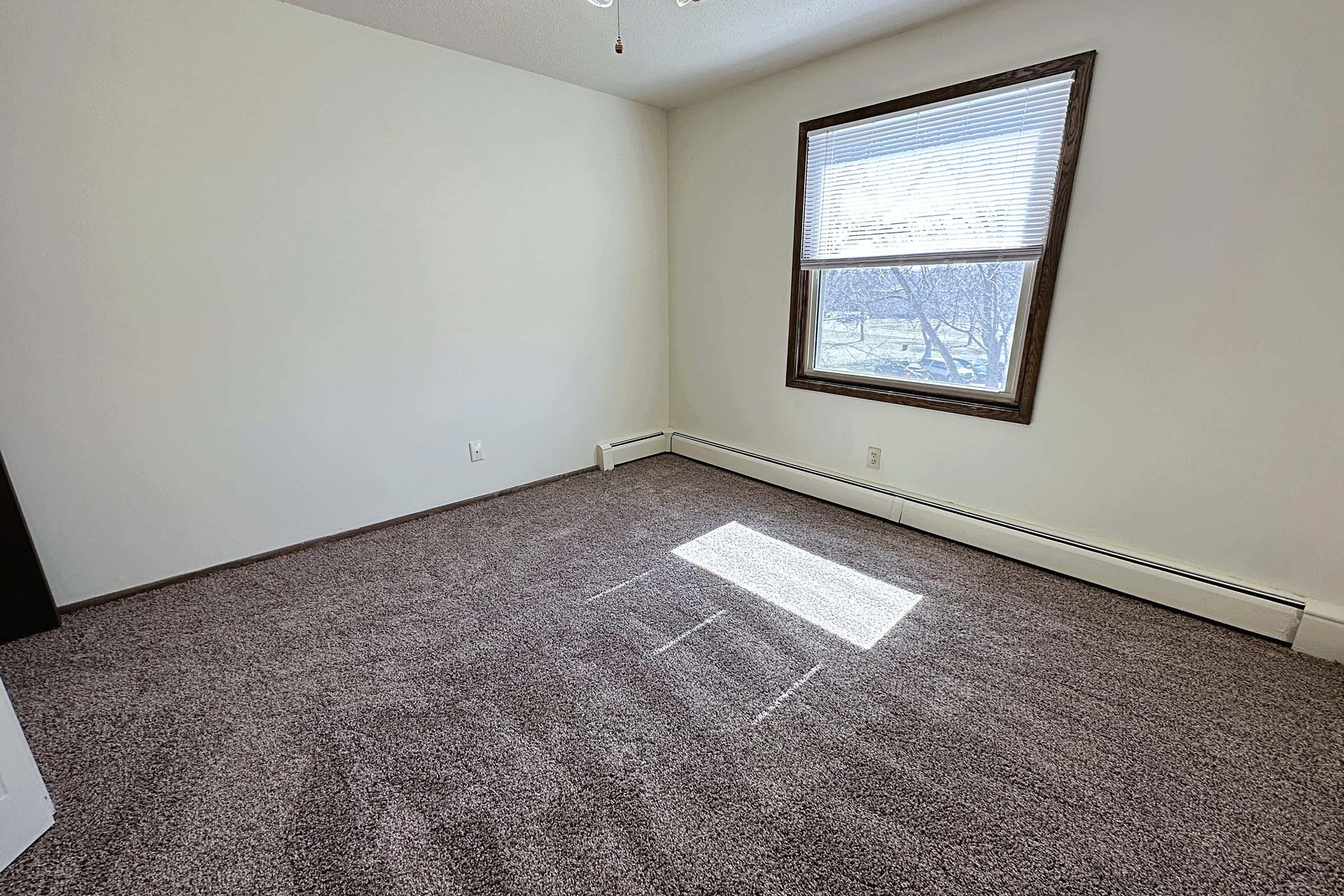 a room with a tiled floor