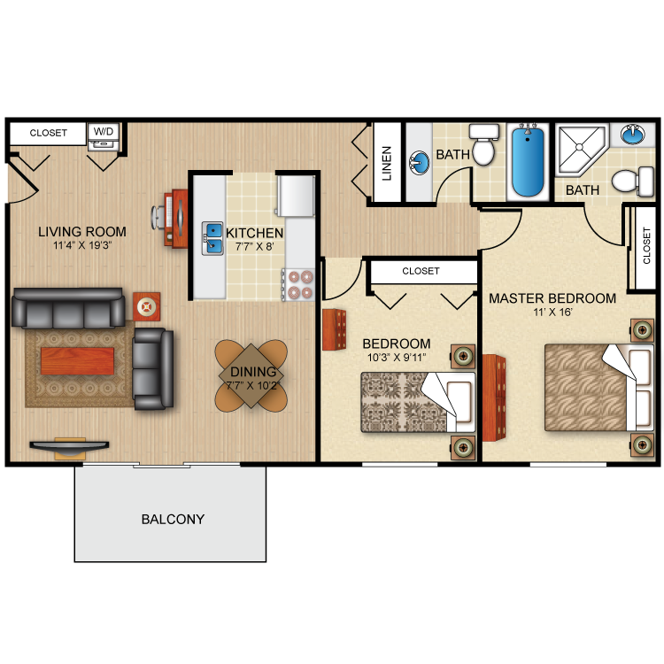 Floor plan image of Lancaster II