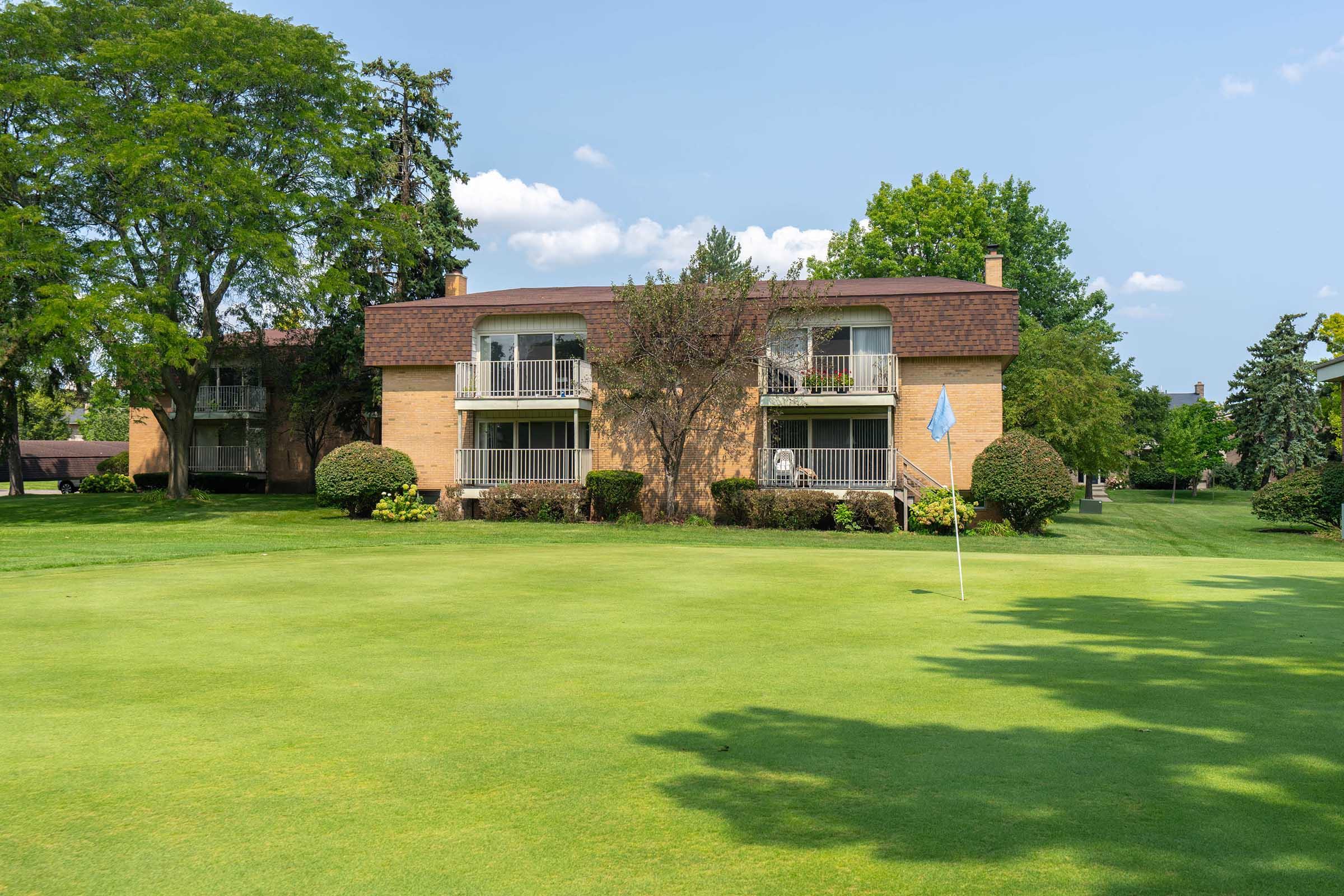 a large lawn in front of a house