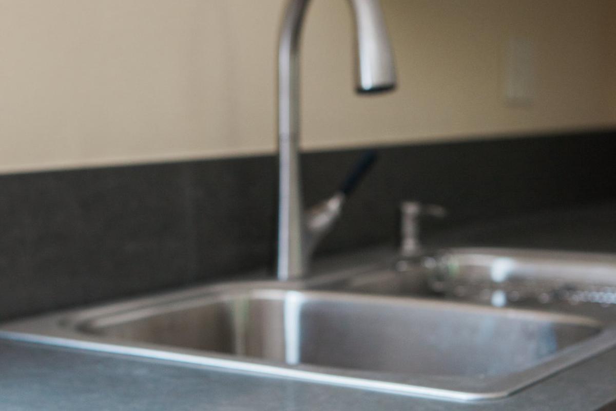 a stainless steel sink