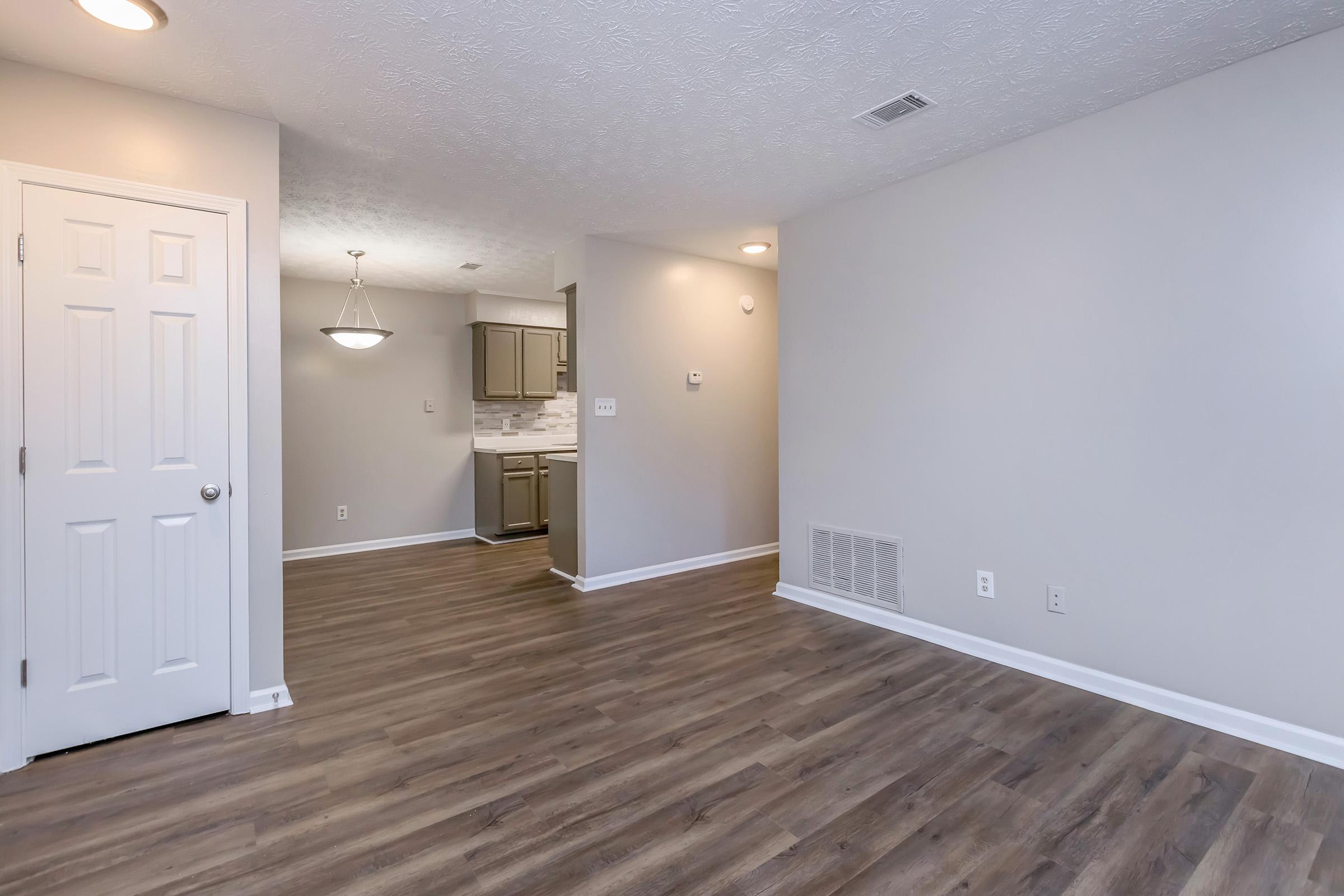 a room with a wood floor