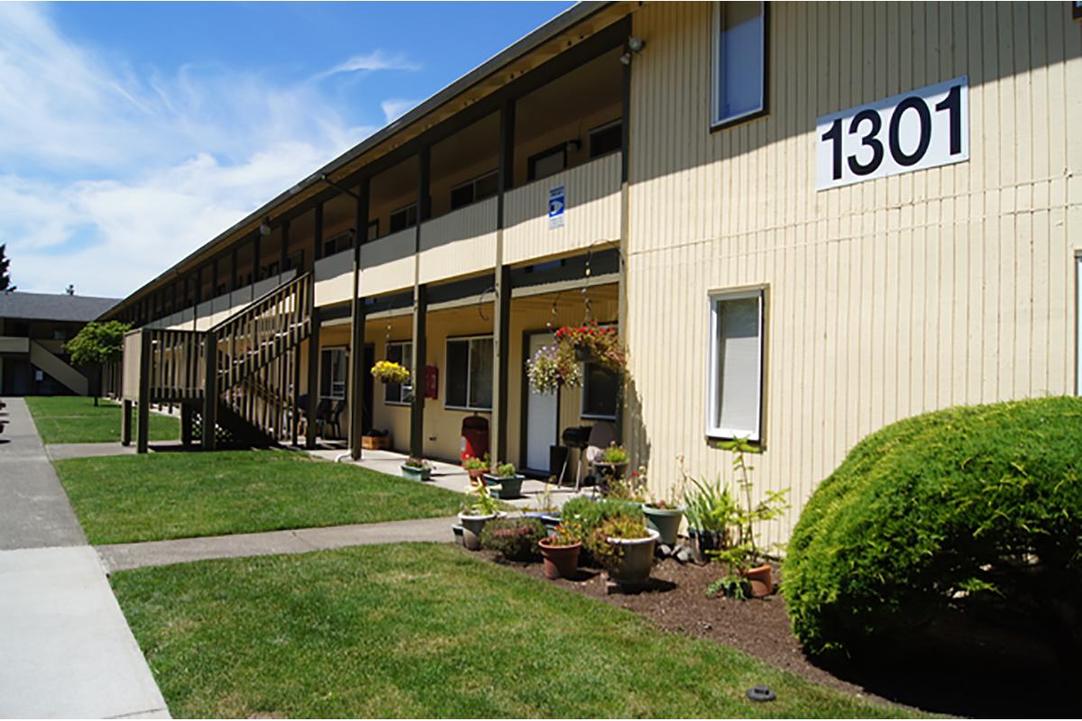 a large lawn in front of a building