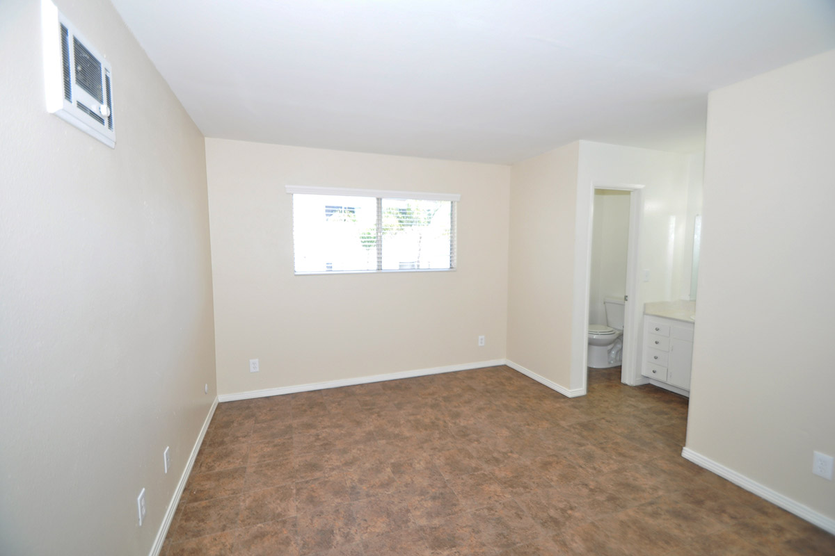 a room with a wood floor