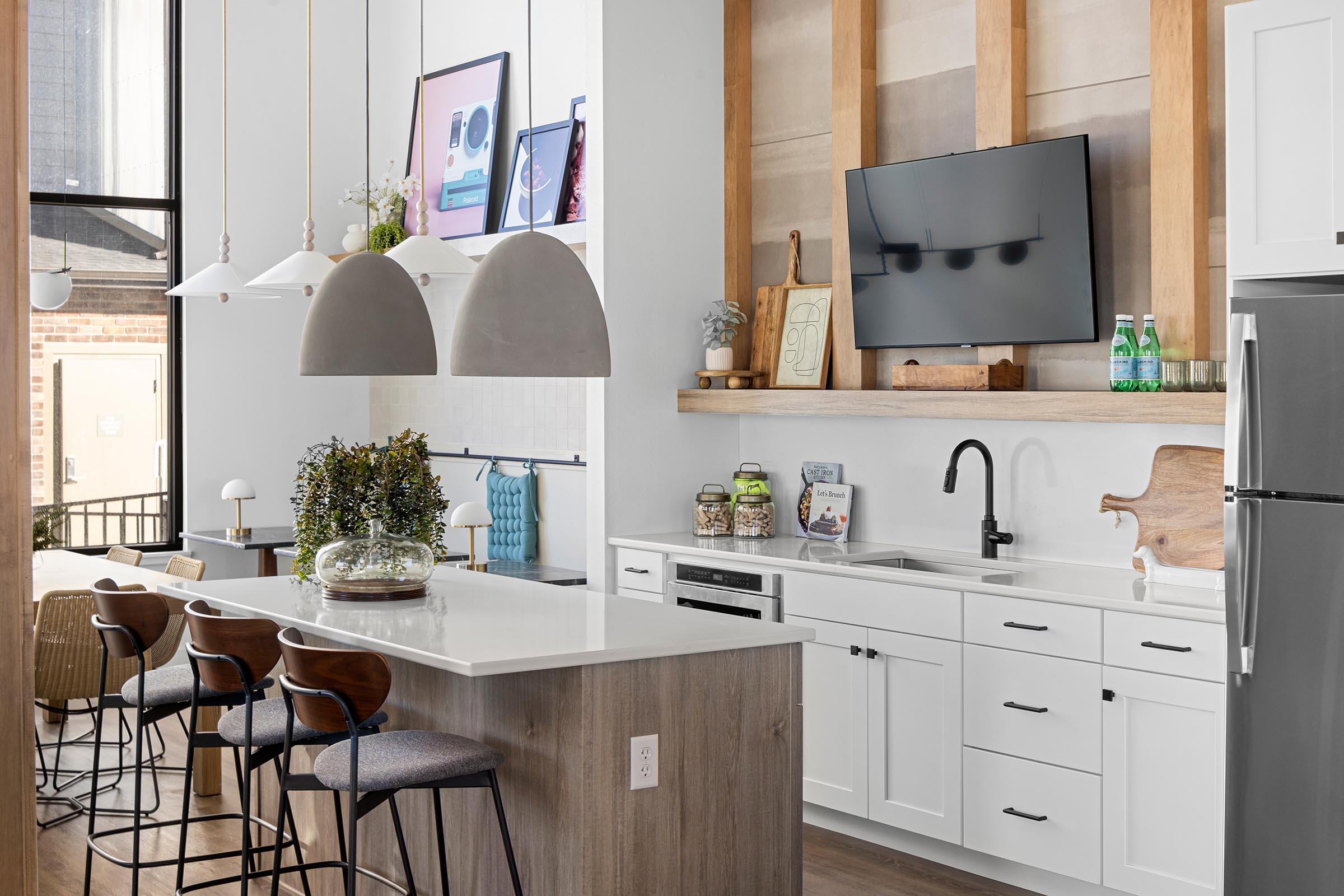 a view of a kitchen