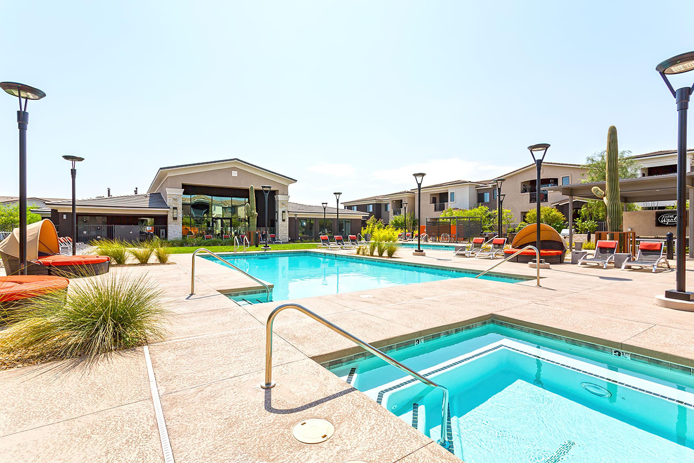 COOL OFF IN THE SPARKLING SWIMMING POOL