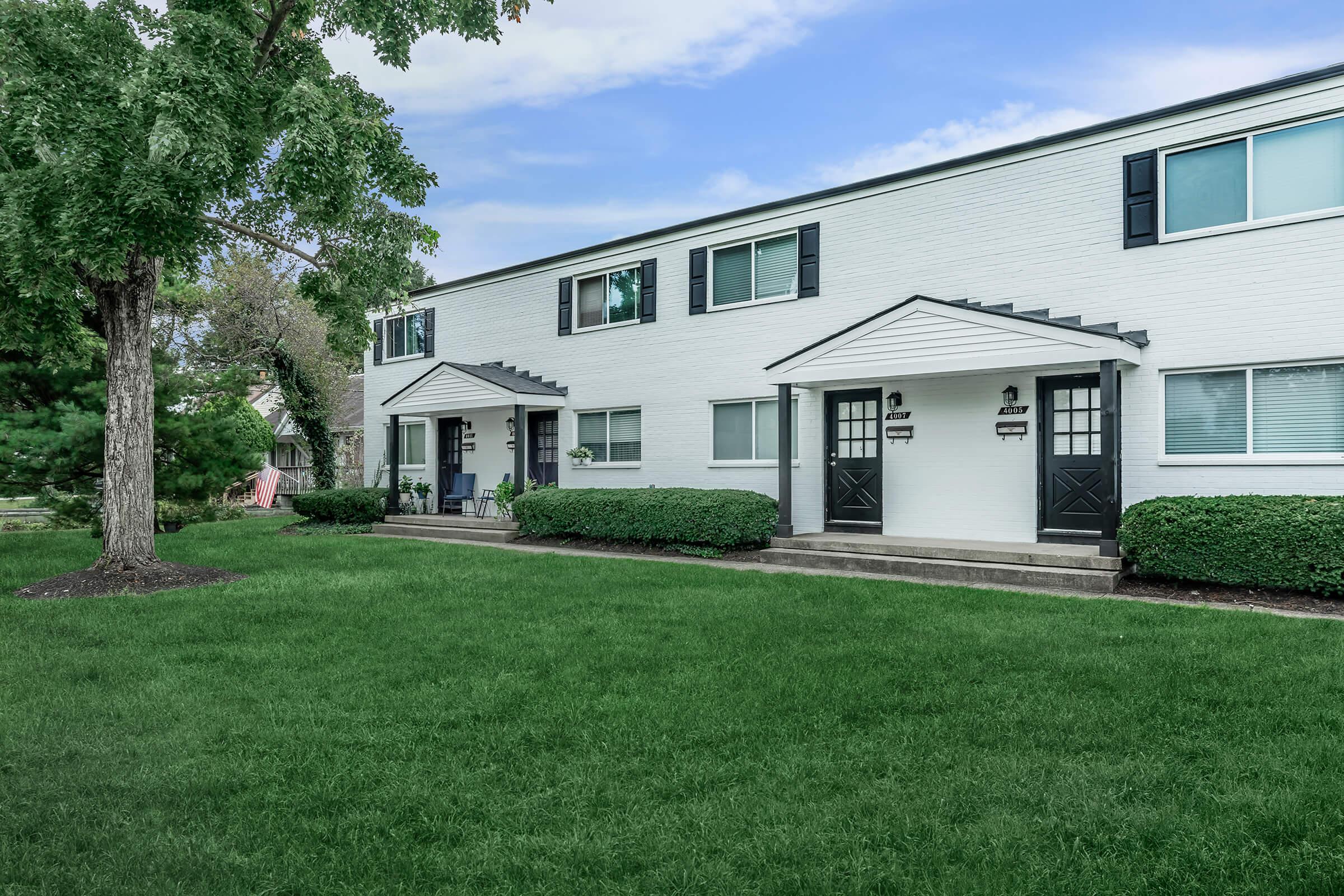 a large lawn in front of a house