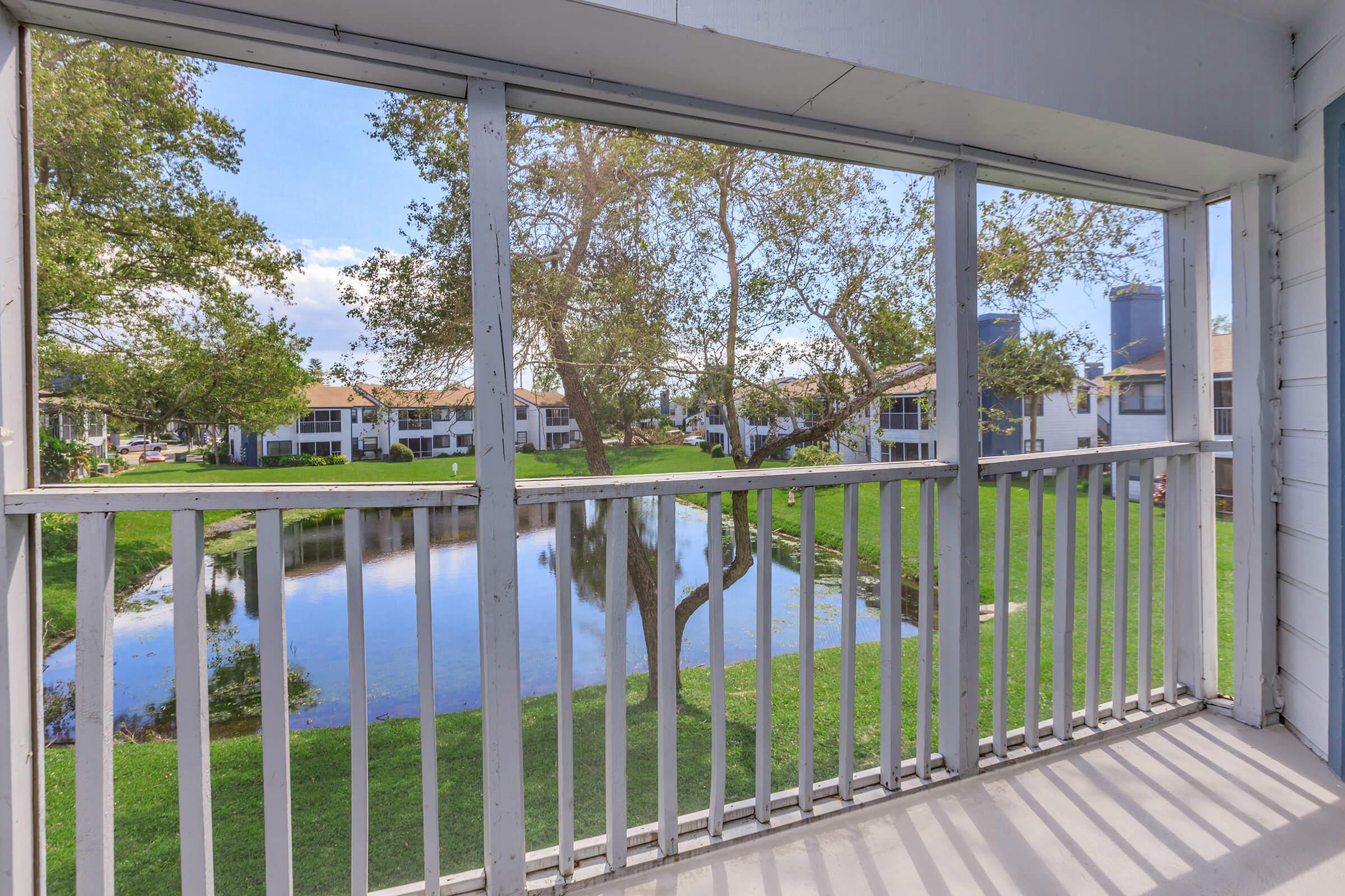 a gate in front of a window